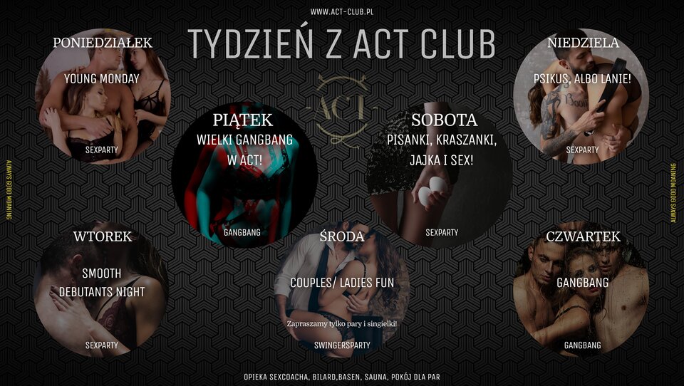 ROZKŁAD TYGODNIA - ACTSwingersClubWarszawa