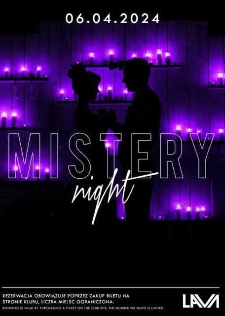 06.04.2024r. SOBOTA - MISTERY NIGHT SEX PARTY - 20:00 - 04:00 - LavaClub