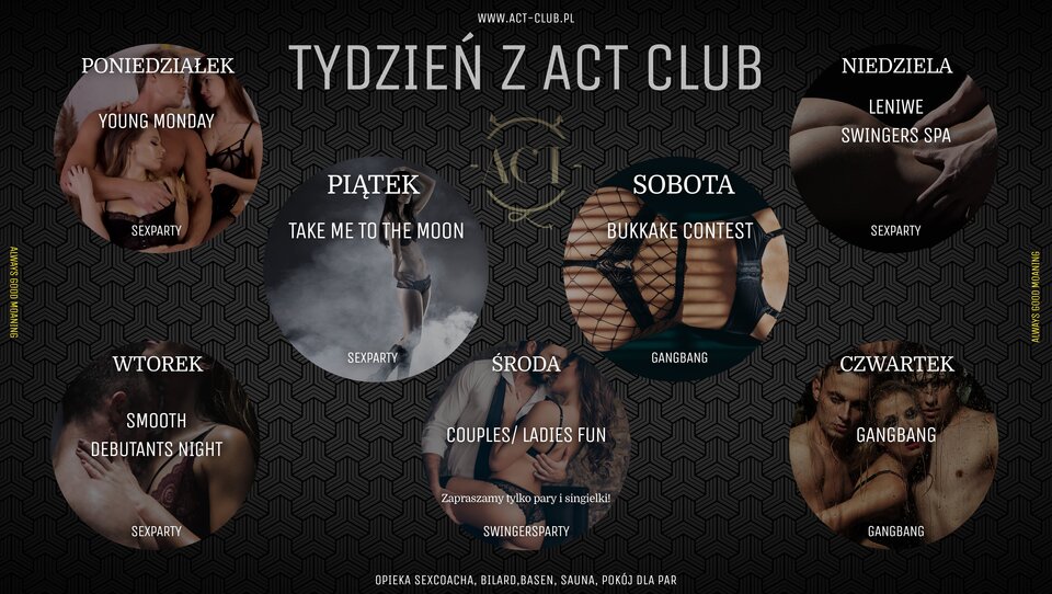 ROZKŁAD TYGODNIA - ACTSwingersClubWarszawa