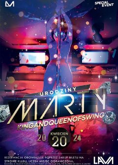 20.04.2024r. SOBOTA - URODZINY MARTY KingAndQueenOfSwing - 20:00