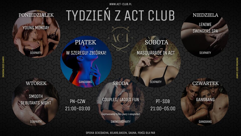 ROZKŁAD TYGODNIA - ACTSwingersClubWarszawa