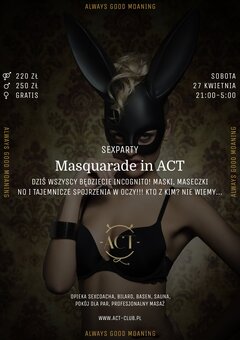 27 KWIETNIA - Masquarade in ACT - SexParty