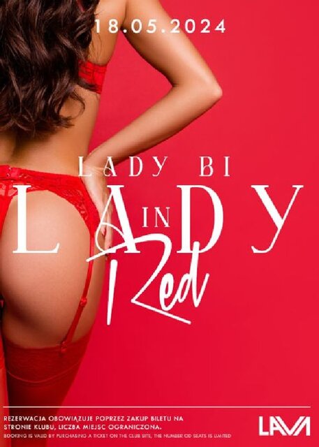 18.05.2024r. SOBOTA - LADY BI LADY IN RED - 20:00 - 04:00 - LavaClub