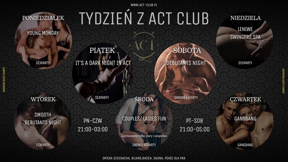 ROZKŁAD TYGODNIA - ACTSwingersClubWarszawa