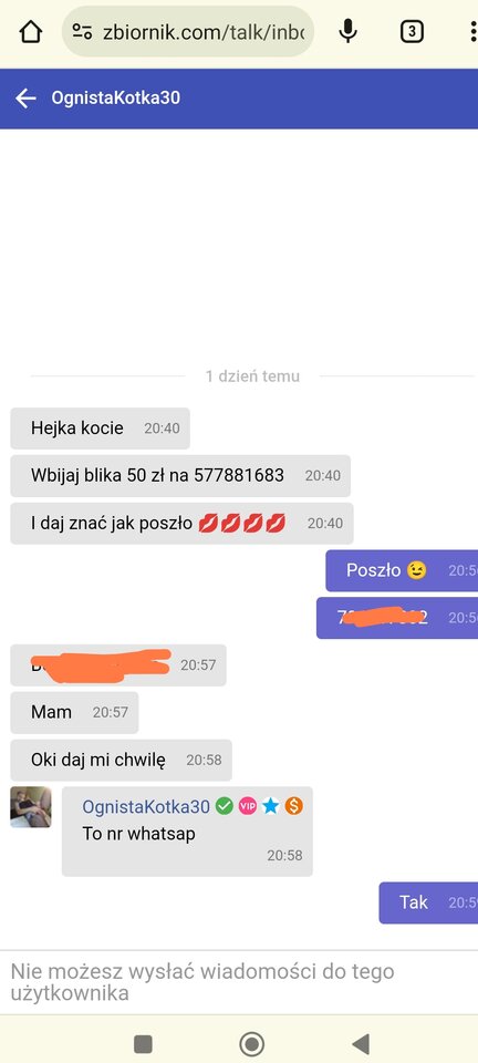 Ostrzegam przed użytkownikiem OgnistaKotka30 wyłudza pieniądz - Szybkilopezz