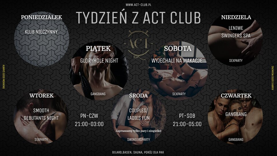 ROZKŁAD TYGODNIA - ACTSwingersClubWarszawa
