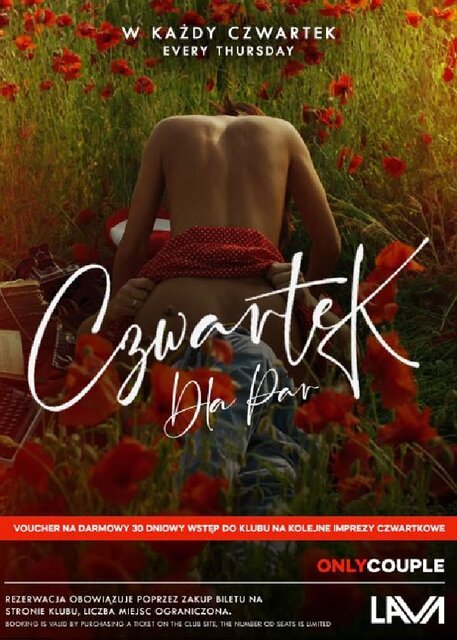 CZWARTKOWA IMPREZA DLA PAR - PROMOCJA! - 19:00 - 01:00 - LavaClub