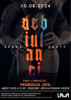 10.08.2024r. SOBOTA - BAL DEBIUTANTÓW SEX PARTY - PROMOCJA -50%
