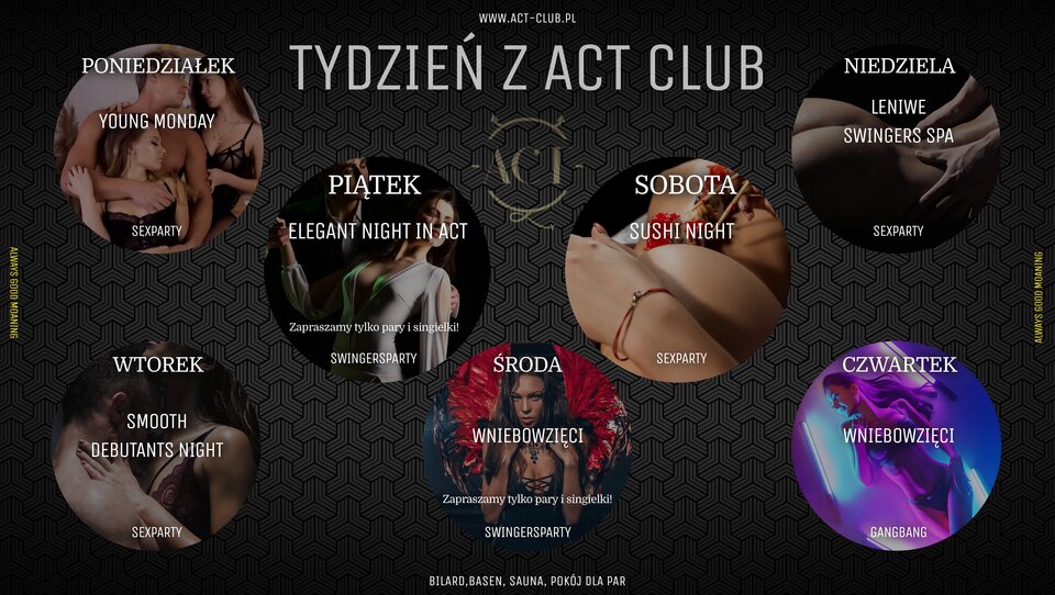 ROZKŁAD TYGODNIA - ACTSwingersClubWarszawa
