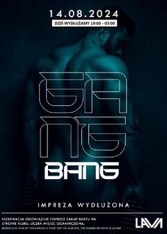 14.08.2024 WYDŁUŻONY ŚRODODOWY GANG BANG 19:00-03:00!