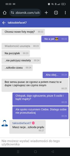 Nie odpisuje przez minutę, ponieważ napisało do Ciebie 5 osó