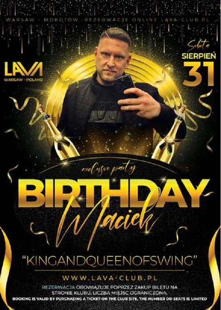 31.08.2024r. SOBOTA - URODZINY MAĆKA KingAndQueenOfSwing - 20:0 - LavaClub
