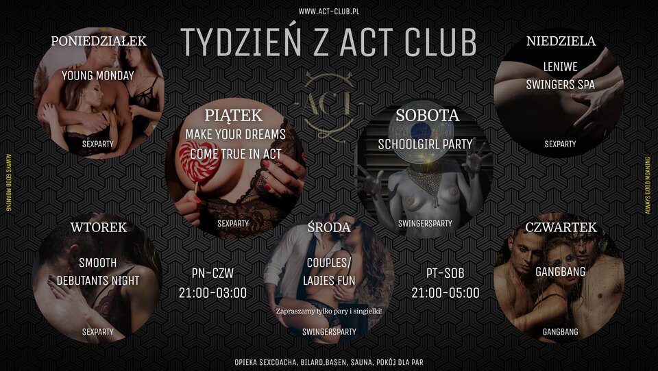 ROZKŁAD TYGODNIA - ACTSwingersClubWarszawa