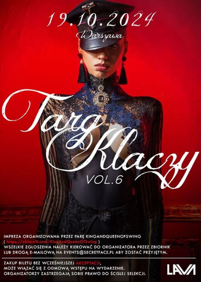 19.10.2024 Sobota Lava Club Warszawa TARG KLACZY VOL 6 Gang Bang - KingAndQueenOfSwing