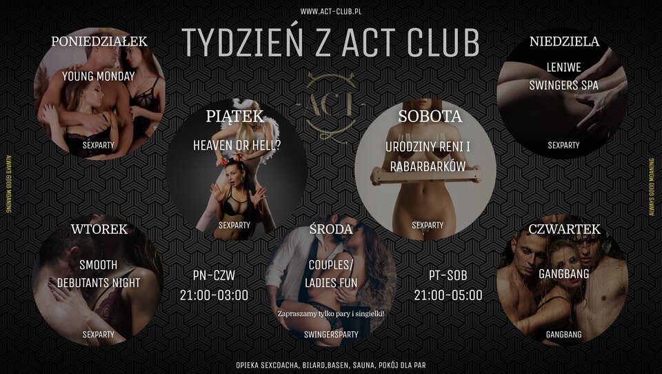 ROZKŁAD TYGODNIA - ACTSwingersClubWarszawa