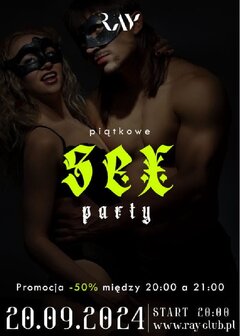 20.09.2024r. PIĄTKOWE SEX PARTY - 20:00-04:00