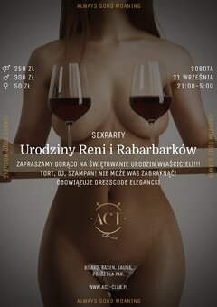 21 WRZEŚNIA - Urodziny Reni i Rabarbarków - SexParty