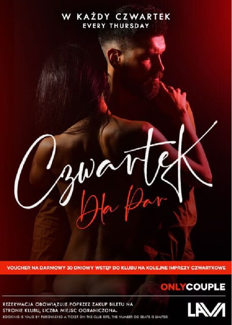CZWARTKOWA IMPREZA DLA PAR - PROMOCJA DLA PAR! - 19:00 - 01:00 - LavaClub
