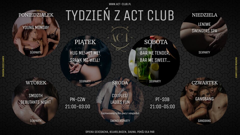 ROZKŁAD TYGODNIA - ACTSwingersClubWarszawa
