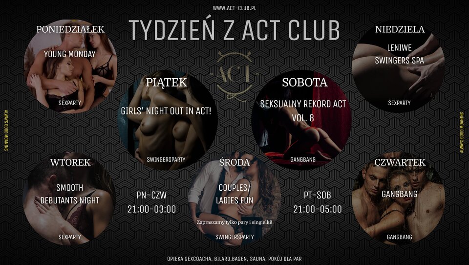 ROZKŁAD TYGODNIA - ACTSwingersClubWarszawa